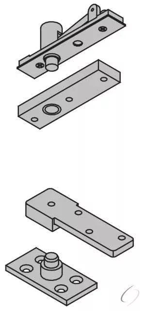 1-1/2″ Center Hung Base Plate Pivot Set 500 Pounds Satin Chrome Finish