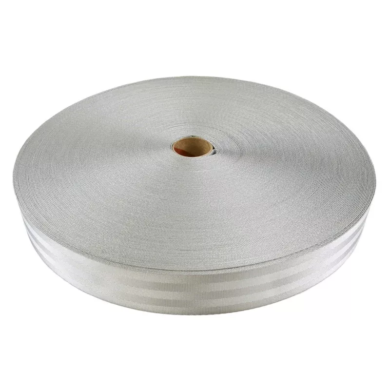 1-15/16″ x 300′ 6K Gray 5 Panel Polyester Seat Belt Style Webbing