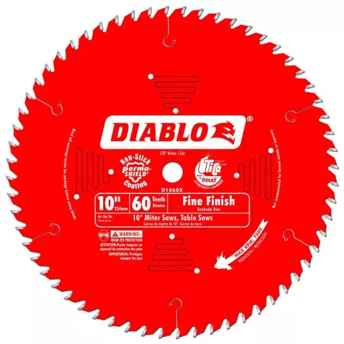 10" X 60T FINISHING BLADE DIABLO