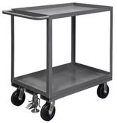 2 Shelf Stock Cart with Floor Lock