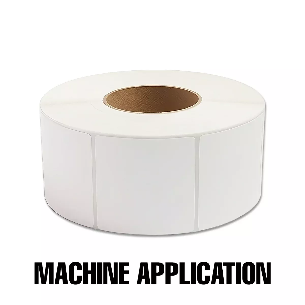 3" x 3" Ultra Removable CNC Adhesive Printer Labels for Machine Applications - 2000 Labels Per Roll, 4 Pack Roll