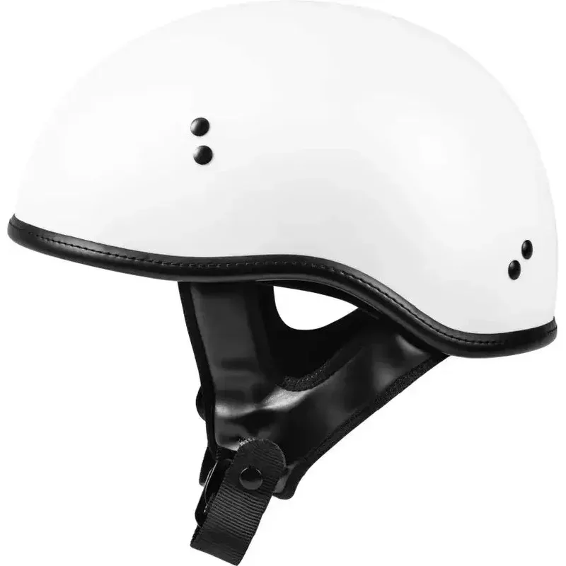 .357 Solid Half Helmet Matte White Lg