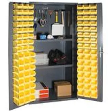 36 Inch Wide 5-S Storage Cabinet with Steel Pegboard