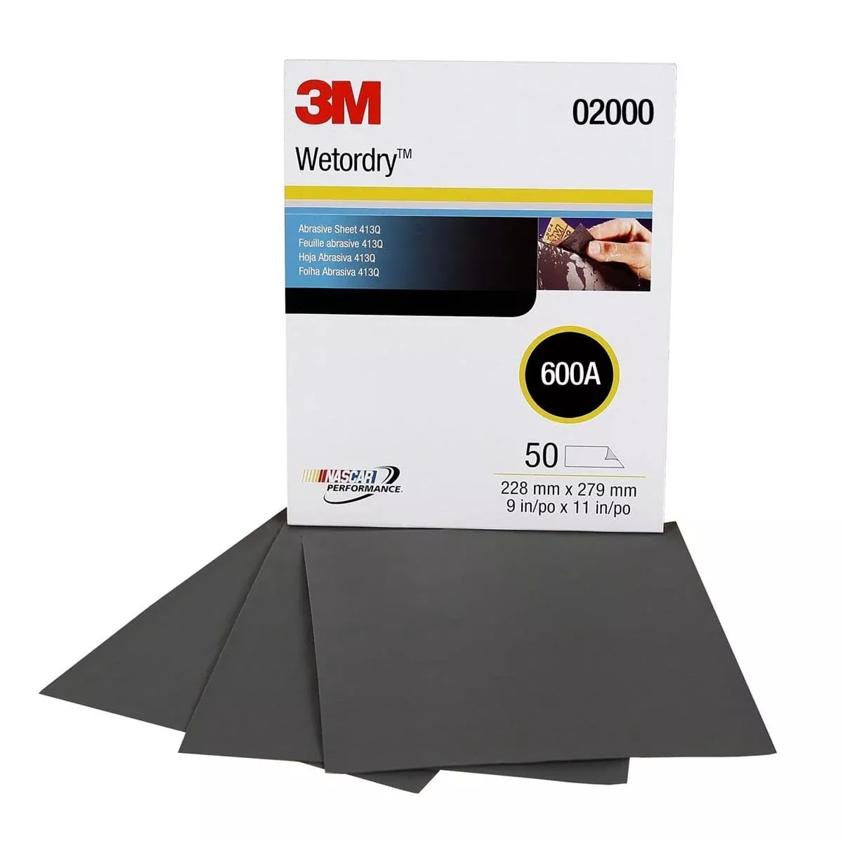 3M 2000 Paper Sheets Wet Or Dry TRIMITE 9″X 11″ 600A 50/SL