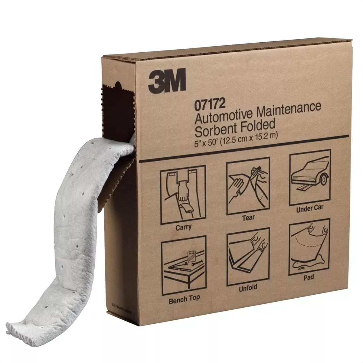 3M 7172 Oil Spill Folded Pads 5″ X 50′ Per Box