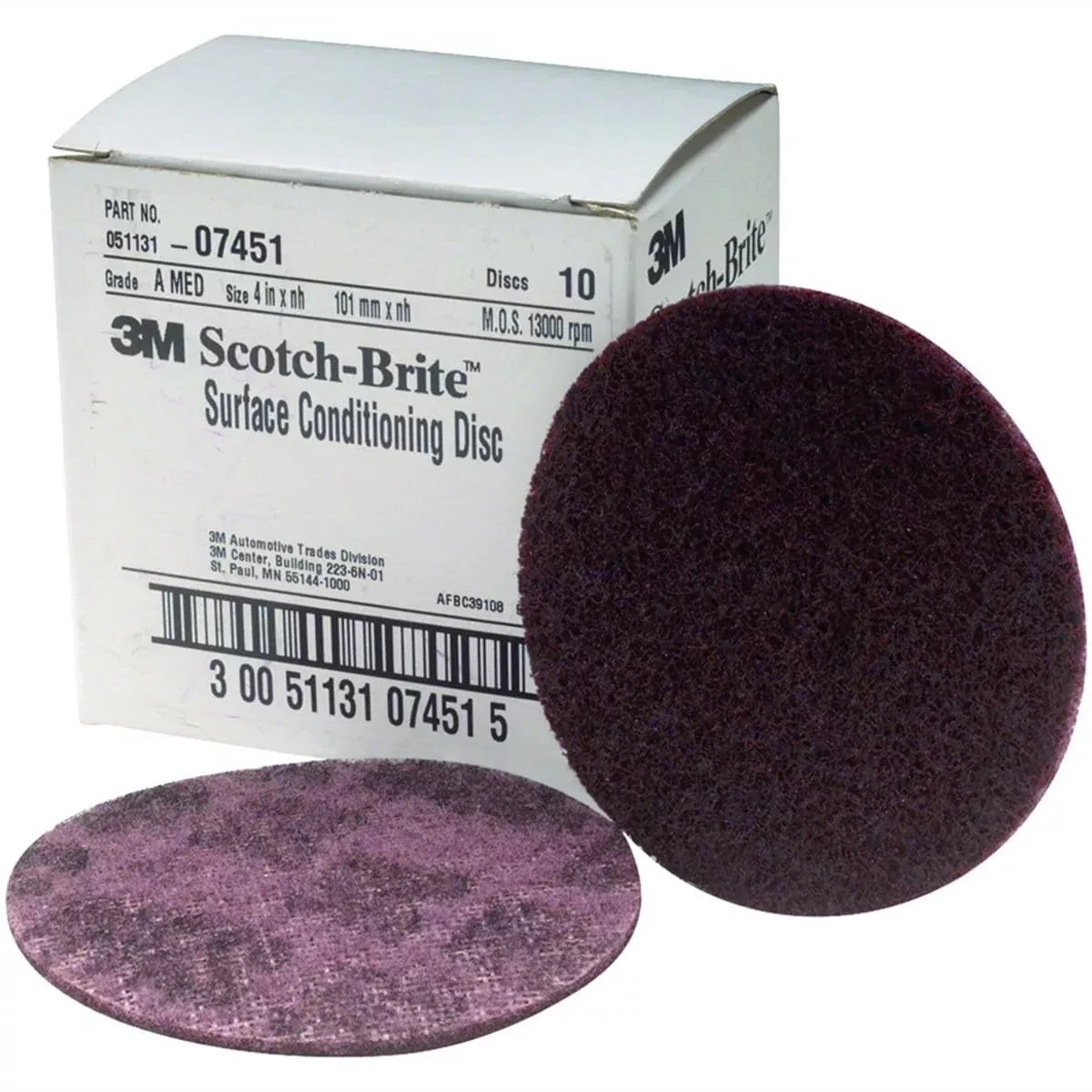 3M 7451 Velcro Medium 4In Maroon 10Bx
