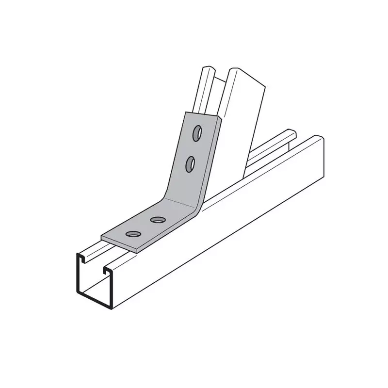 4-Hole 60 Degree Open Corner Strut Angle – 316 Stainless Steel