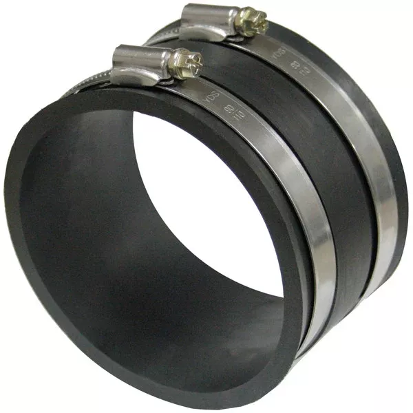 4" RUBBER CONNECTOR WITH CLAMPS FOR DUST
