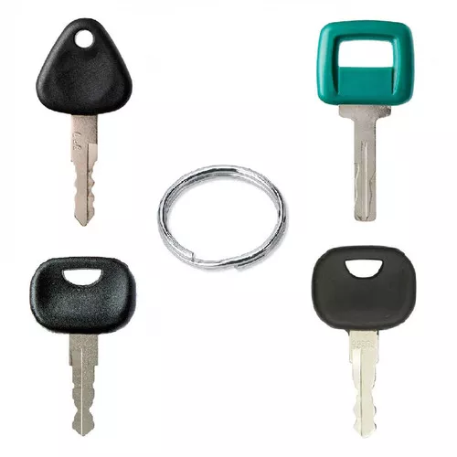 (4) Volvo Ignition Keys – Heavy Equipment Key Set w/ Laser