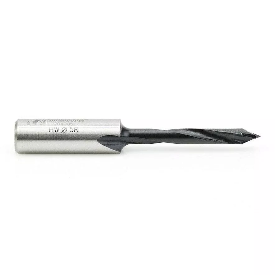 5mm Carbide Tipped Brad Point Dowel Bits 70Mm Shank RH