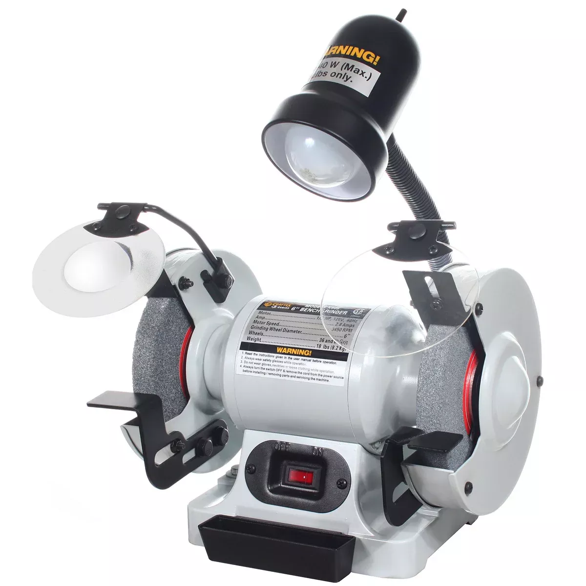 6" BENCH GRINDER WITH LIGHT CX905