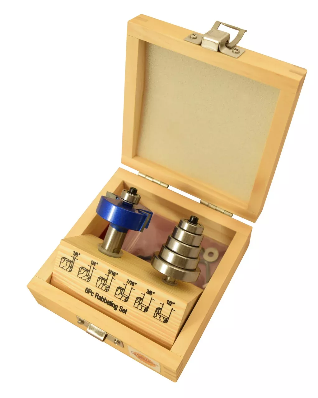 6PC RABBET BIT ROUTER BIT SET 1/2" SHANK