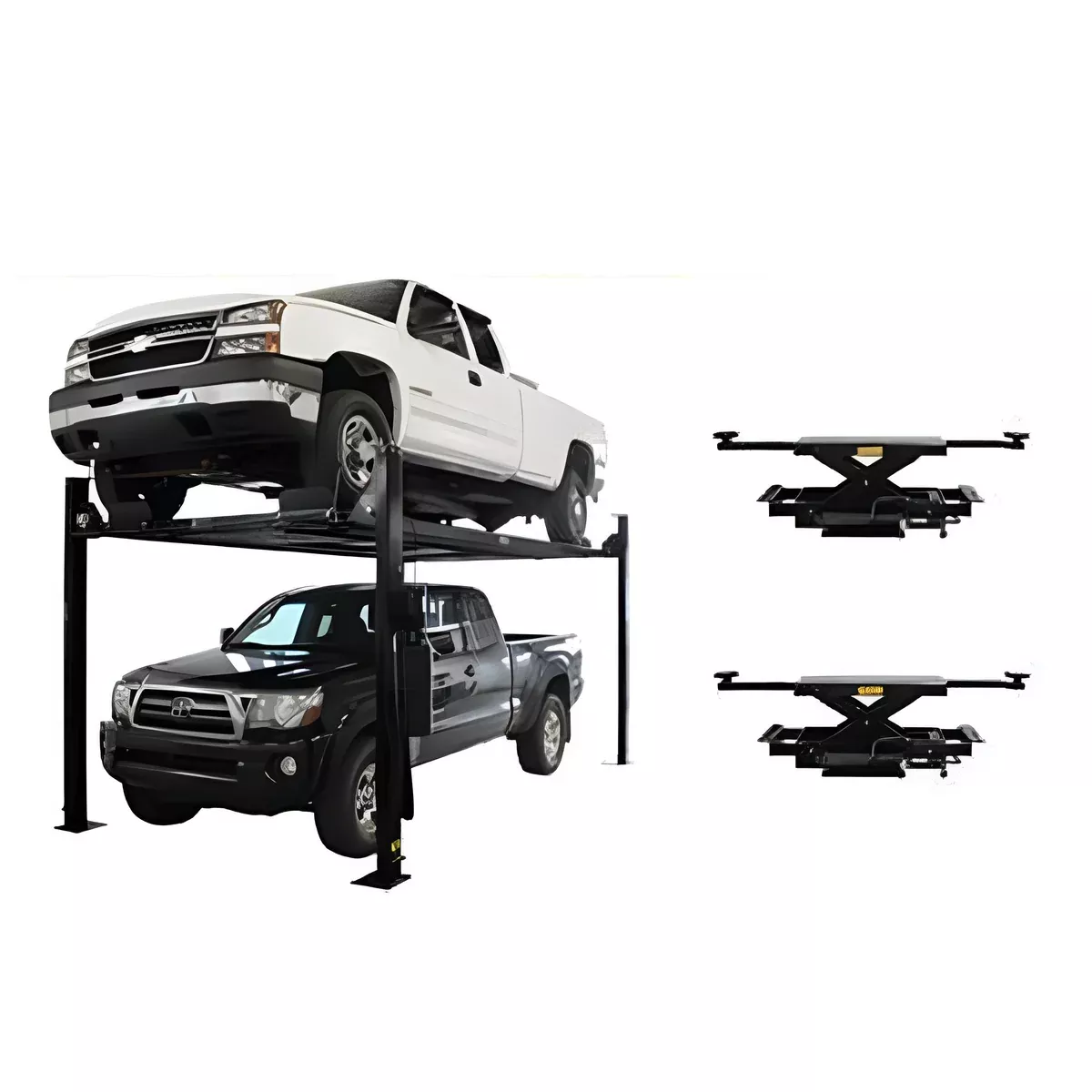 Atlas Automotive Equipment PRO8000EXT-L 4 Post Lift + RJ35 Sliding Jacks Combo (Model: XH-PRO8EXTL-COMBO-FPD)
