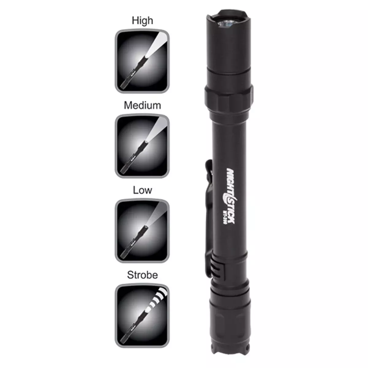 Bayco MT-200 Mini-Tac Pro Flashlight – Black – 2 Aaa Batteries