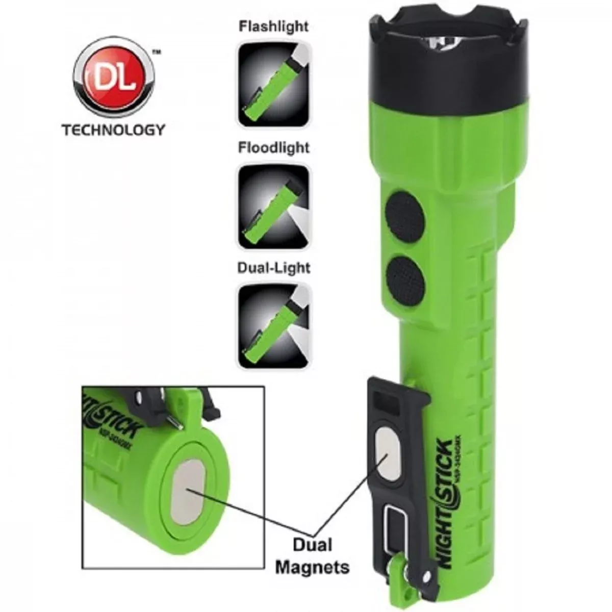 Bayco NSP-2424GMX X-Series Dual-Light Flashlight – Green