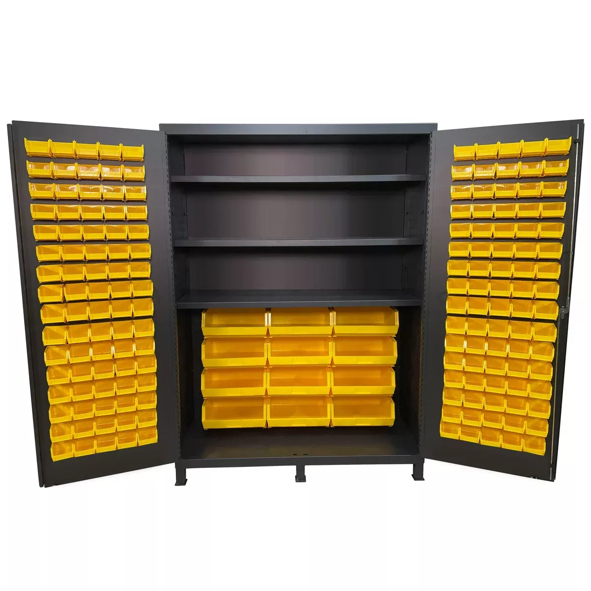 Bin & Shelf Cabinet | 60”×84” | Half Bins | Valley Craft