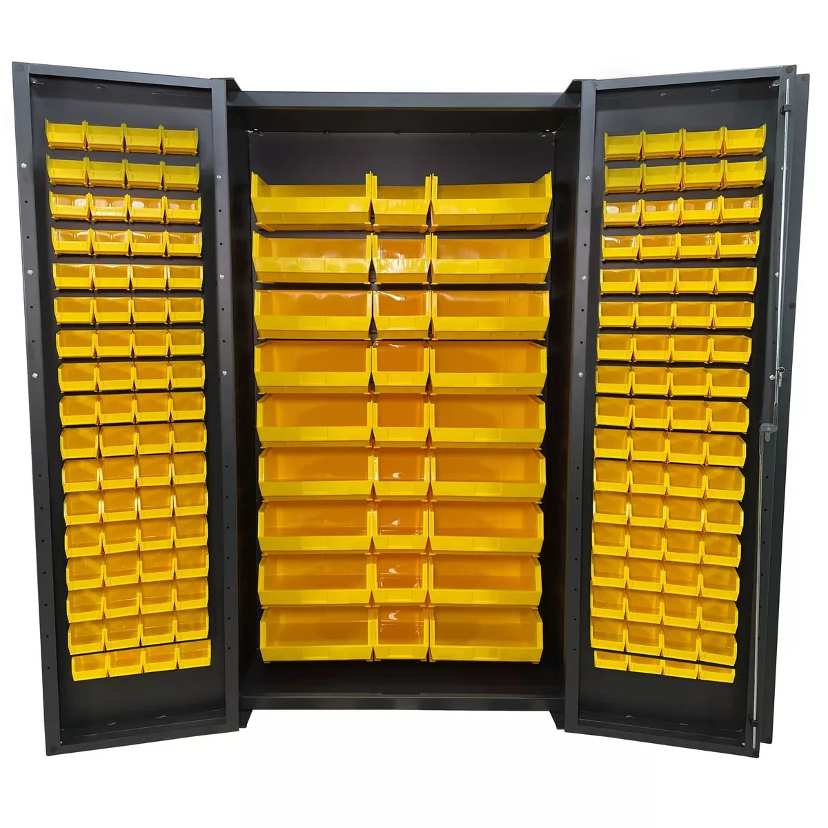 Bin & Shelf Cabinet | Deep Door | Full Bins | 48”×84” | Valley Craft