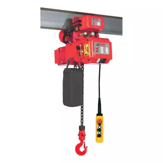 Bison Lifting 2 Ton Electric Chain Hoist with Trolley | Three-Phase