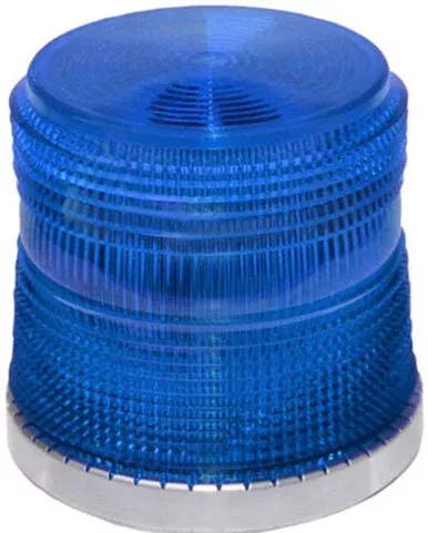 Blue Low Profile Fleet LED Beacon Permanent Mount – Lens: Blue – Z Base