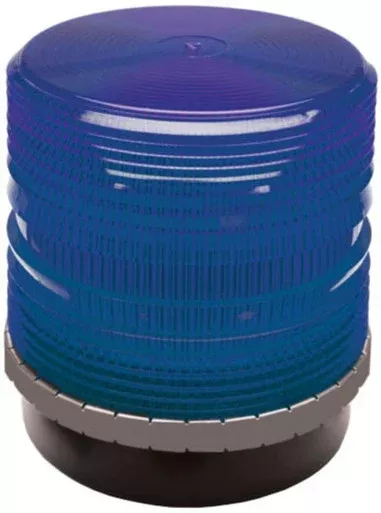 Blue Medium Profile Fleet LED Beacon Magnetic Mount – Lens: Blue – S Base