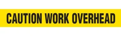 CAUTION WORK OVERHEAD Barricade Tape | Contractor (2.0 MIL) | Incom Signs