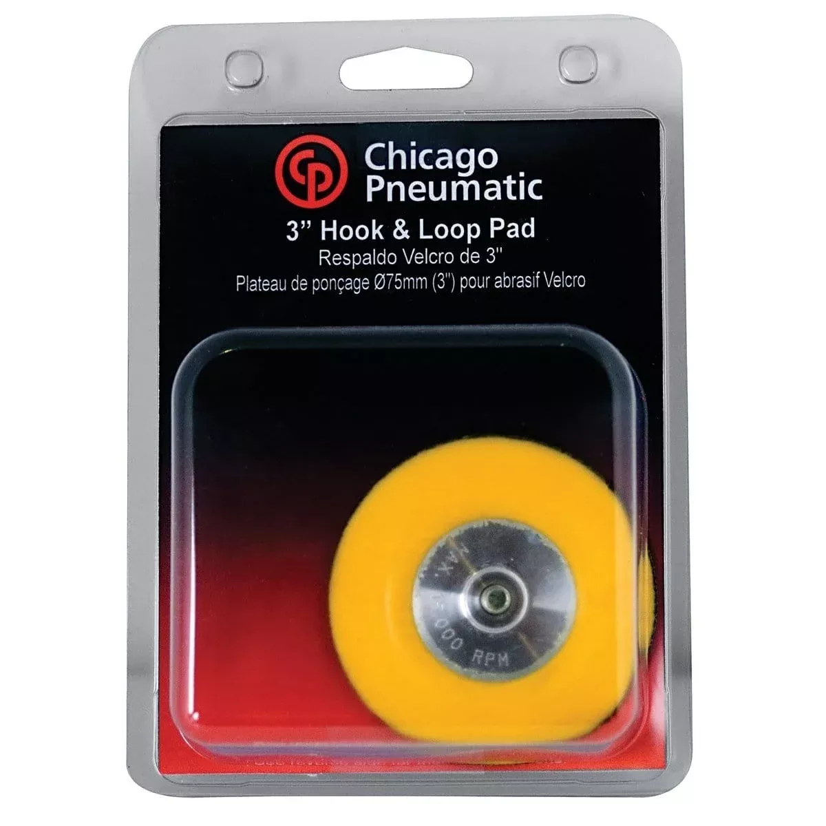 Chicago Pneumatic 8940158330 Hook & Loop Backing Pad 3" For Cpt7201P