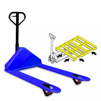 CPJ3348 Blue Pallet Jack - 4 Way