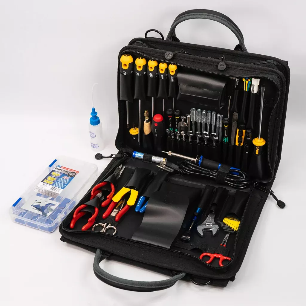 Crawford Biomedical Field Service Engineer's Tool Kit - 73-259BLK in 2 Compartment Case with Laptop Storage