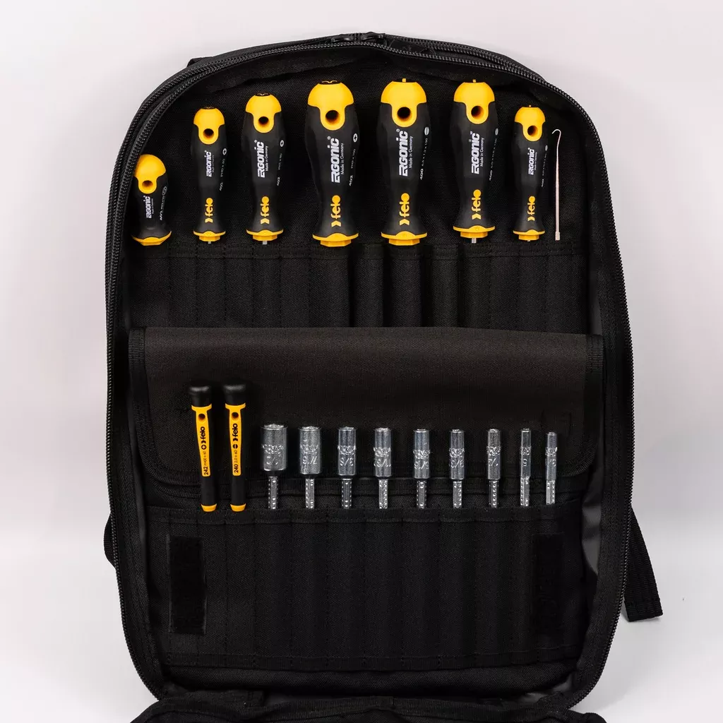 Crawford Universal Electronics Tool Kit – 63-BP4 in 4-Panel Backpack Tool Case