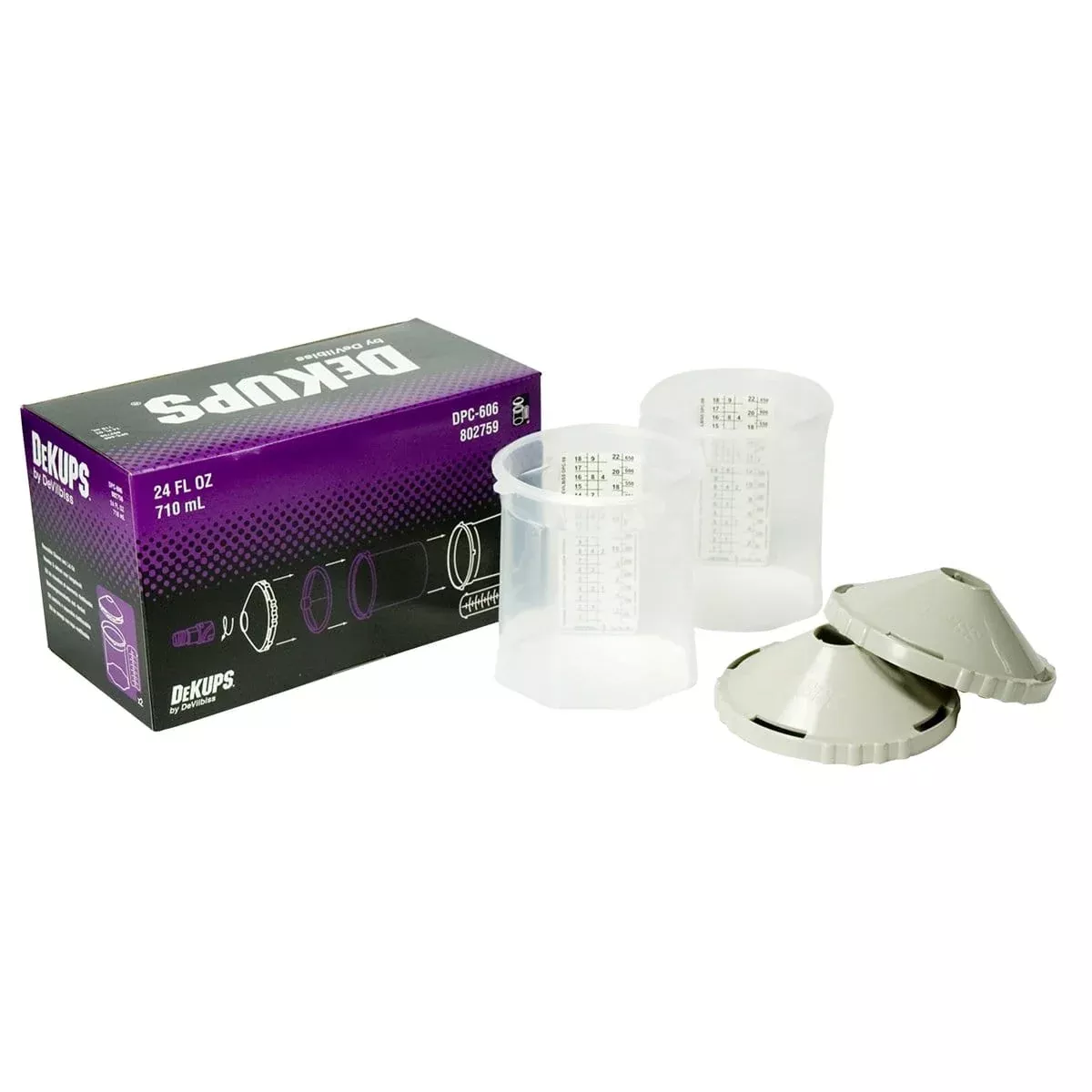 DeVilbiss 802759 Dekups Reusable Sleeve & Lid 24 Oz