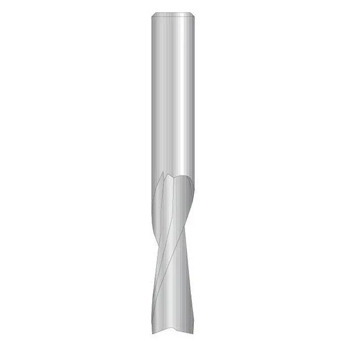 Dimar SC44 - 5/32" Dia, Solid Carbide, Spiral Bit for Man Made material, 2 Flute, Upcut, 5/8" Cutting Length, 1/4" Shank, 2 1/2" Length