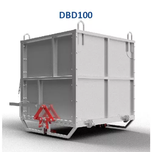 Drop Bottom Dumpster | Galvanized | Abaco Machines