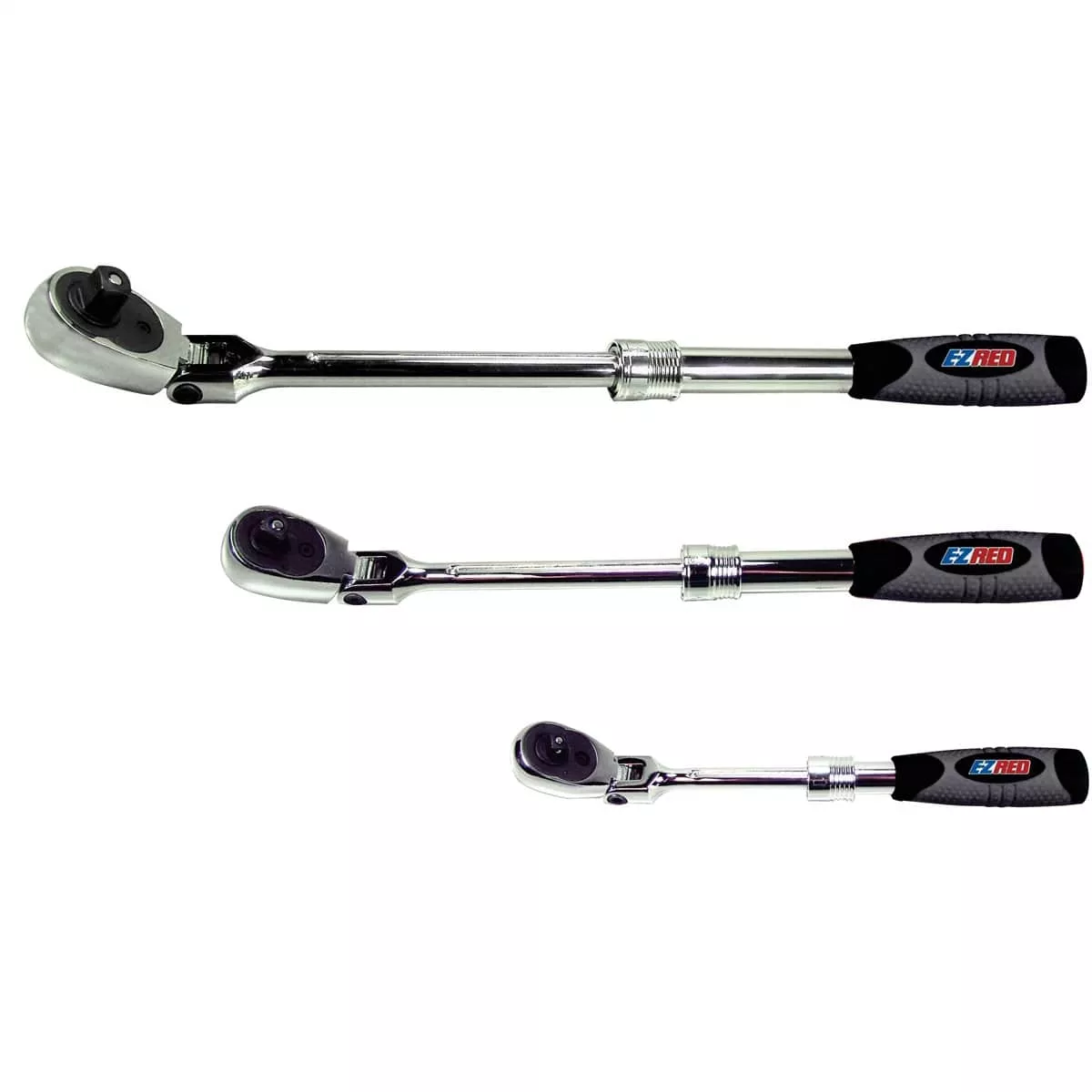 E-Z Red MR482FL 3-Piece Locking Flex Head/Extendable Ratchet Set