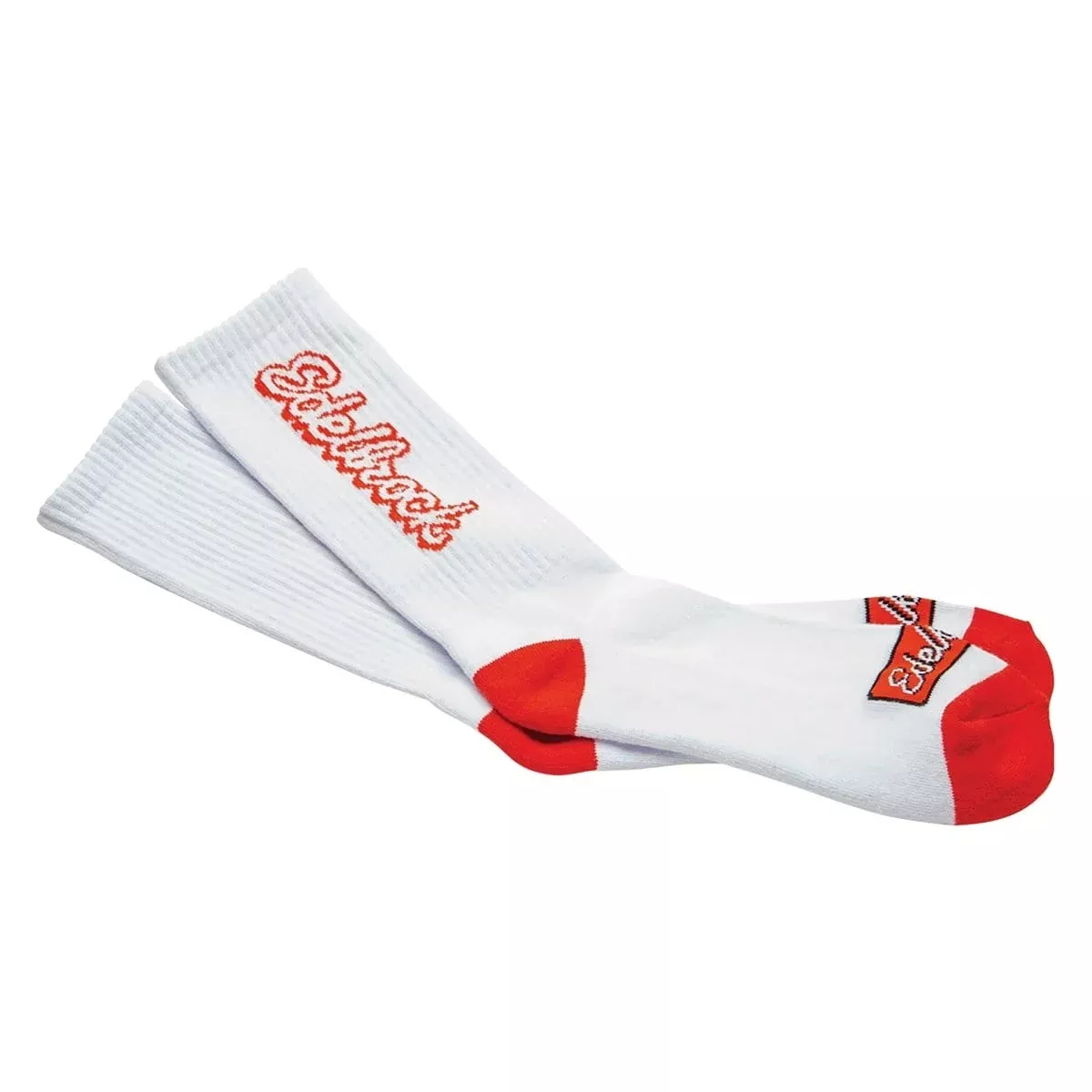 EDELBROCK 189222 Red Script Crew Socks (Pair)