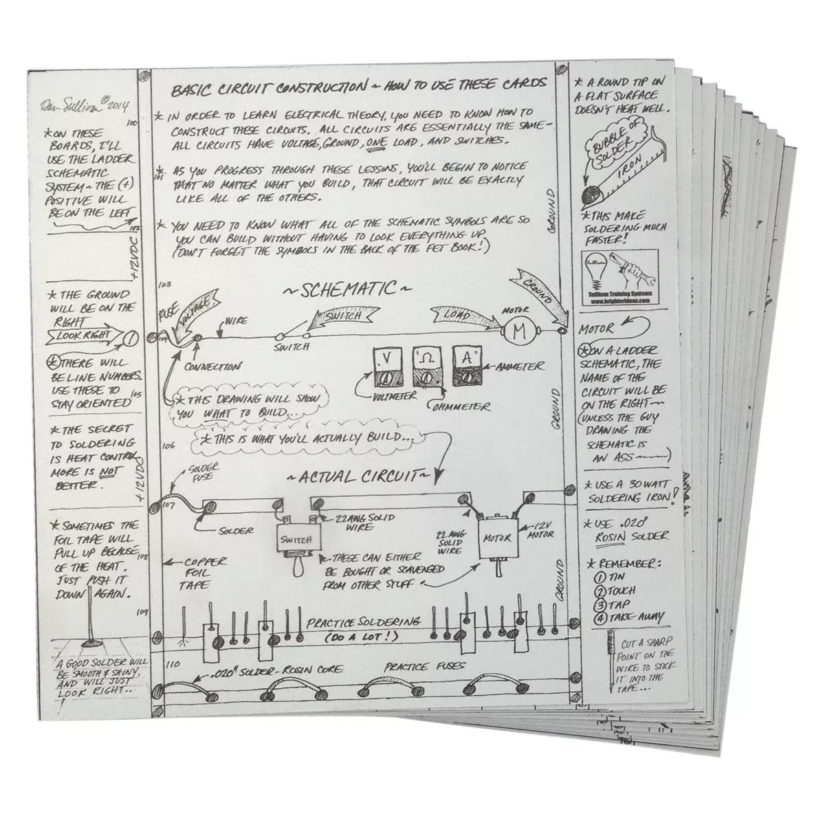 Electronic Specialties 186 Hands On-Line Electrical Training Cards