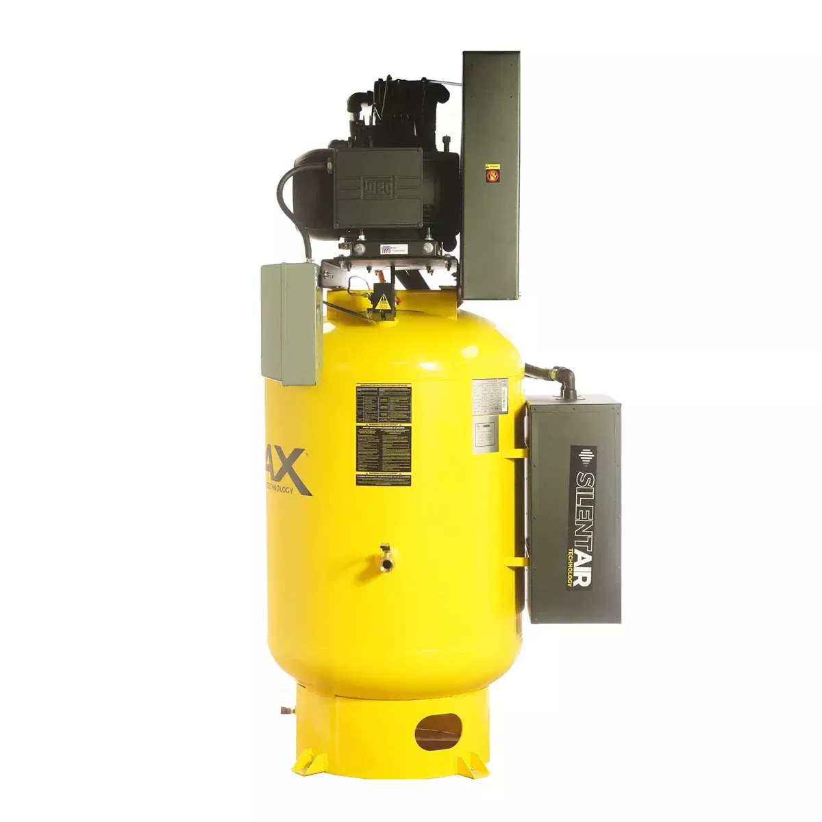 Emax Compressor 15HP Silent Air Compressor 3 Phase 120 Gallon Vertical 57 CFM Industrial EMXESP15V120Y3
