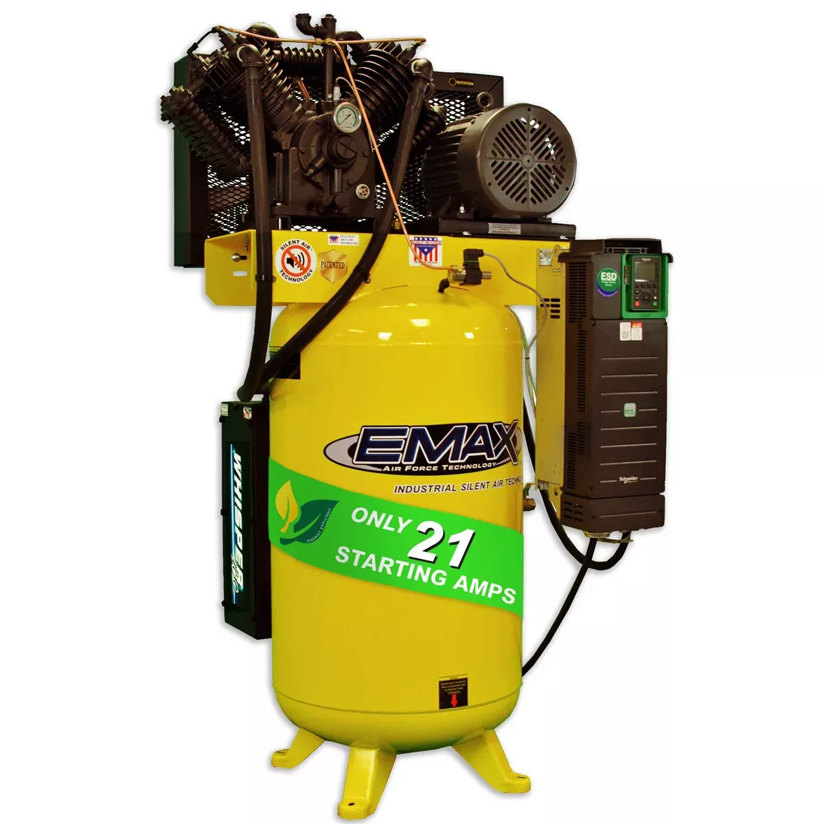 Emax Compressor 7.5HP Industrial Plus Silent Compressor EMXEPV07V080V13