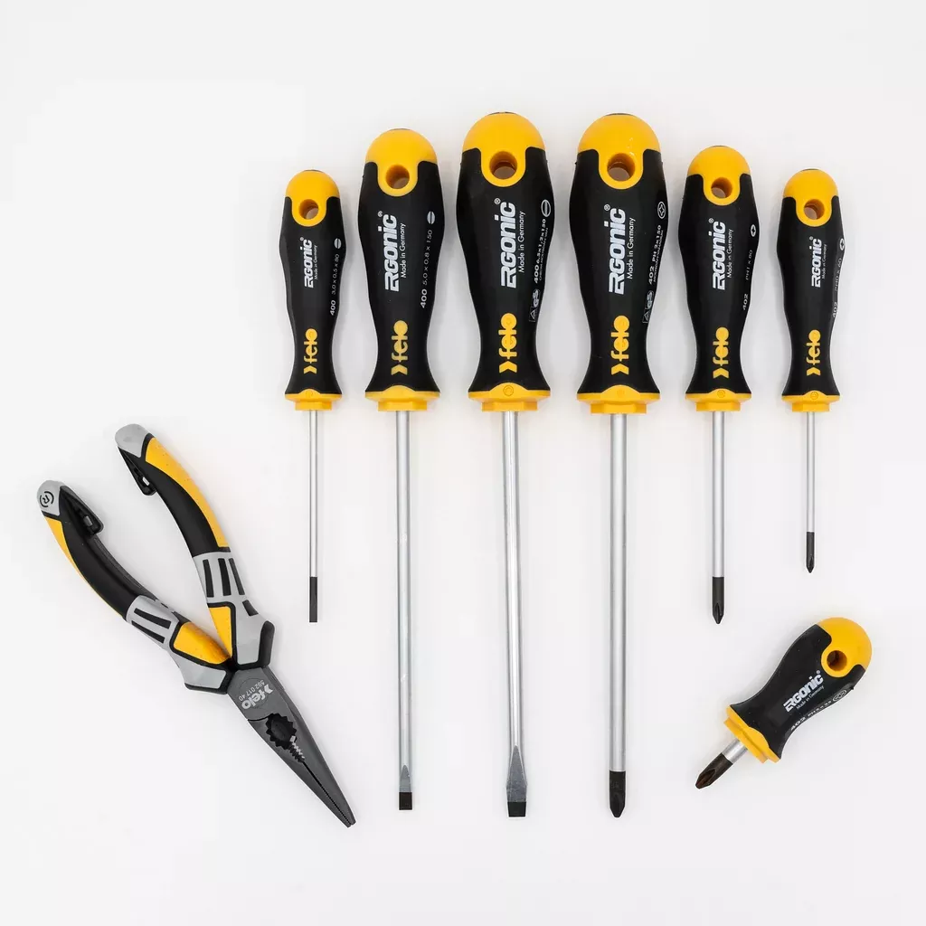 Felo SP8 Ergonic Screwdriver and Pliers Combination Set