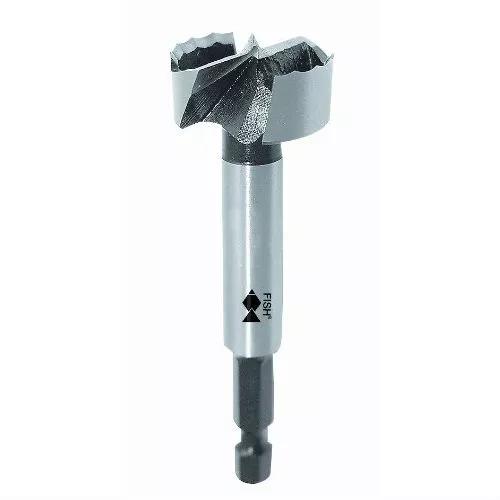 Fisch FSA-280231 1-3/8-Inch Diameter by 1/4-Inch Hex Wave Cutter Forstner Bit