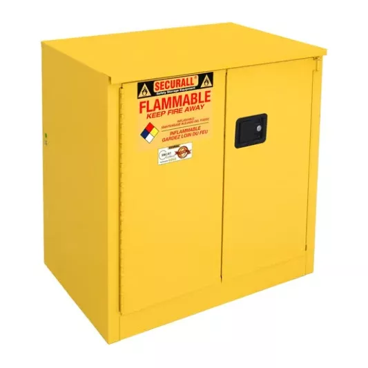 Flammable Liquid Storage Cabinet | 30 Gallon | Sliding Door | Self-Close | Self-Latch | Securall