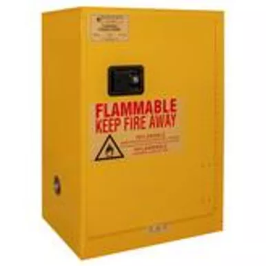 Flammable Storage - 24 Aerosol Cans - Manual Close - Yellow
