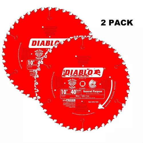 Freud D1040X Diablo 10″ 40-Tooth ATB General Purpose Saw Blade 2 Pack