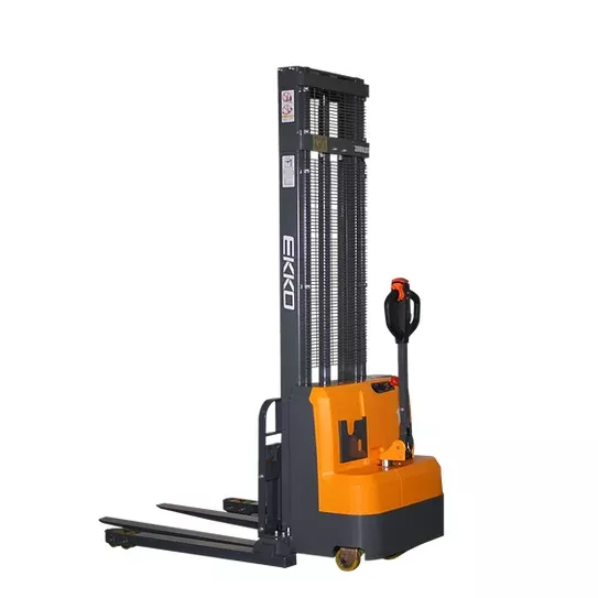 Full Powered Straddle Stacker | 3000 lb. Cap.| 138″ Height | EKKO EB14C-138