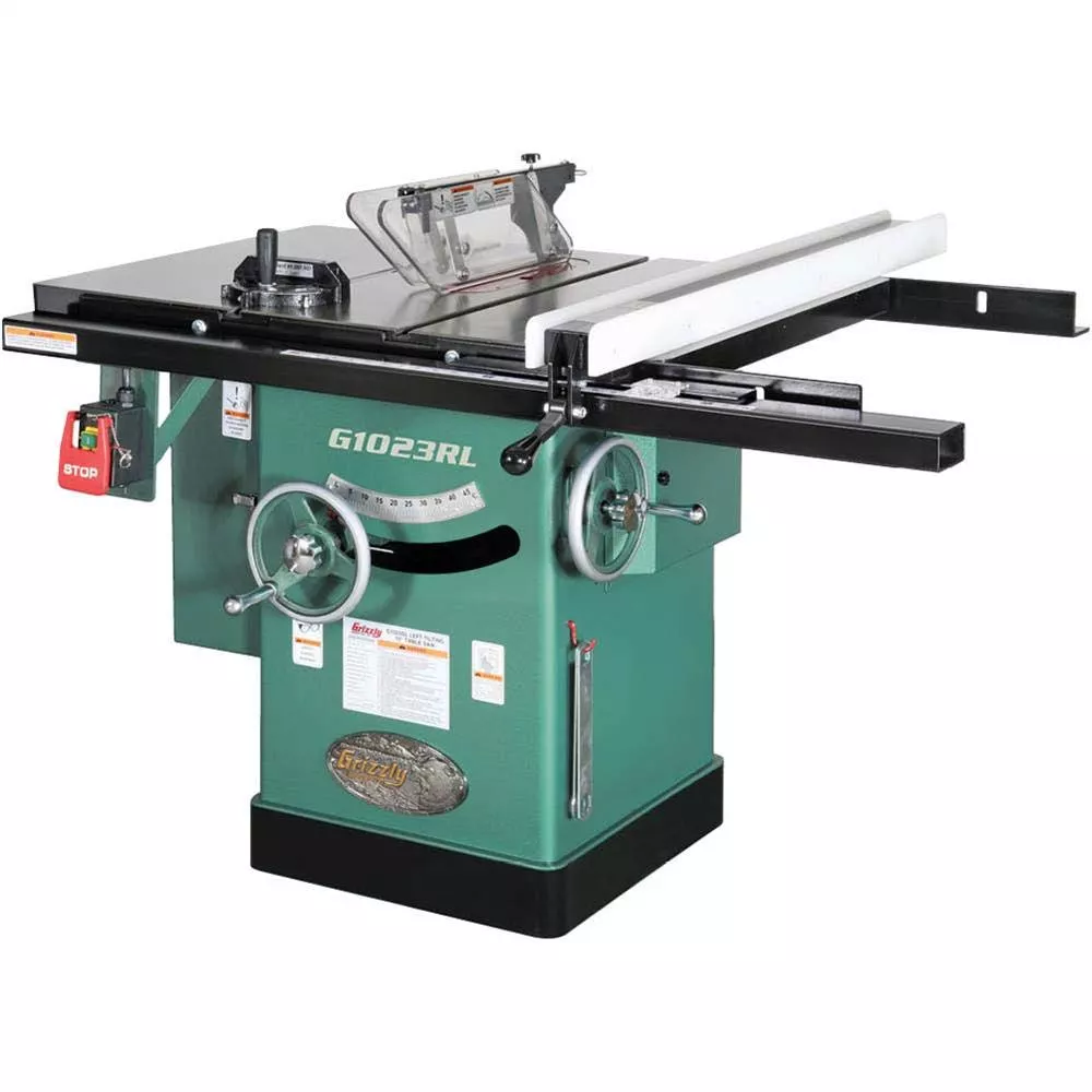 G1023RL Grizzly 3 HP Cabinet Left Tilting Table Saw, 10″