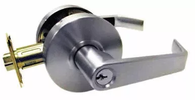 General Locks L2 Series Clutched SFIC S Levers – L210S – Passage – Less Latch -Bright Brass