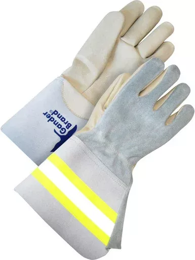 Grain Cowhide Utility Glove Gauntlet Split Back | Bob Dale Gloves