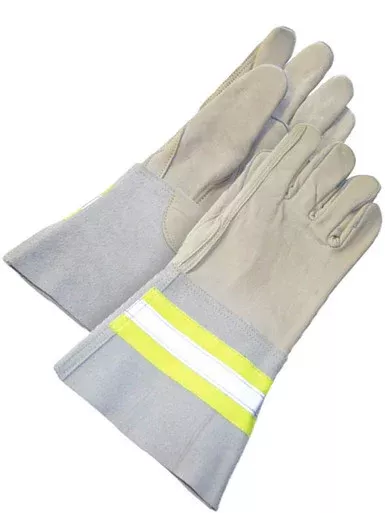 Grain Cowhide Utility Glove Reflective Gauntlet | Bob Dale Gloves