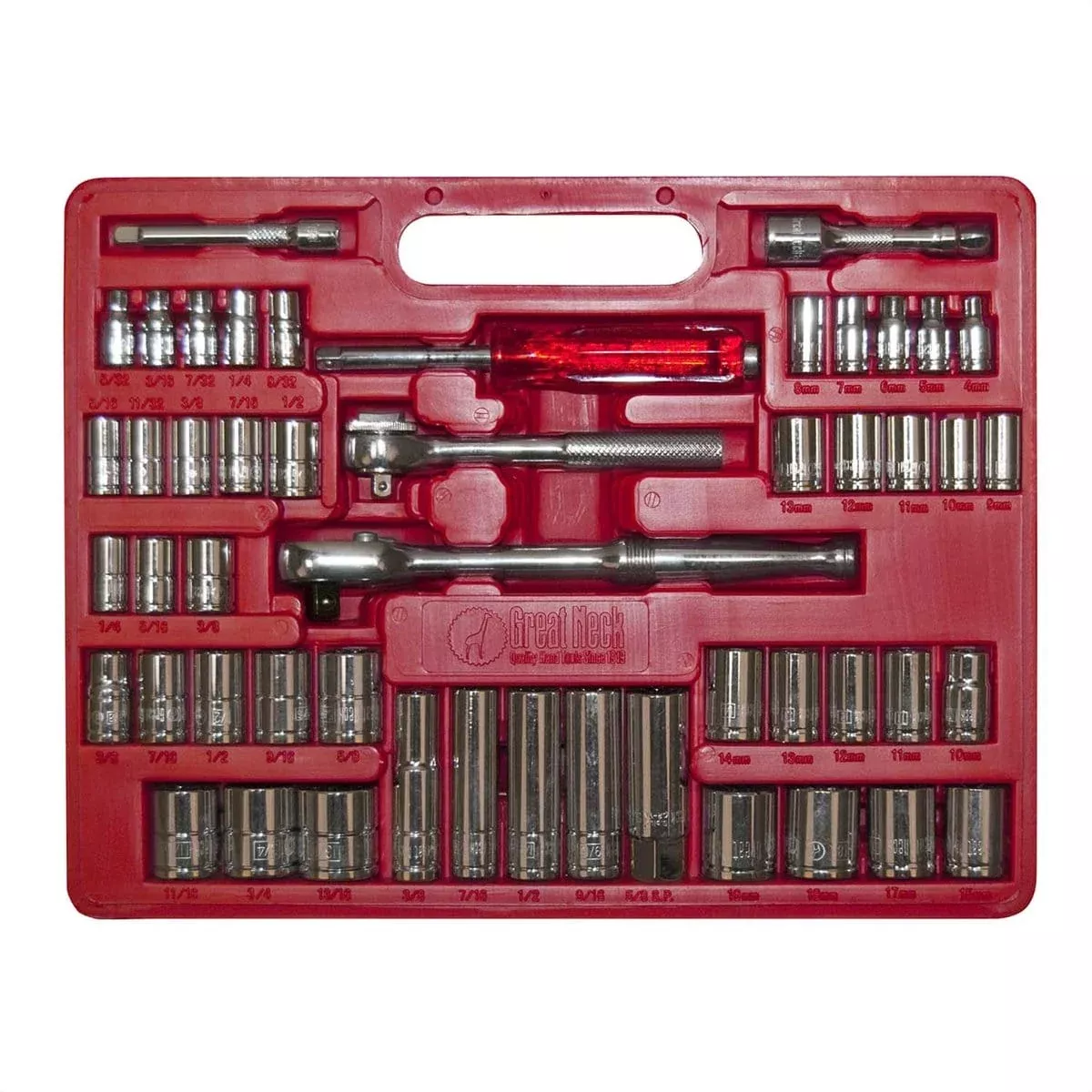 Great Neck Tools HC50U 50Pc 1/4″, 3/8″, 1/2″ Skt Set