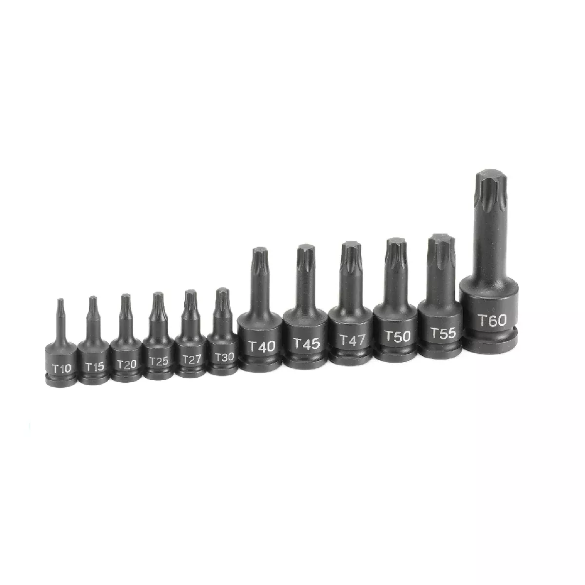 Grey Pneumatic 1234T 12 Piece Assorted Drive Internal Star Impact Driver Set