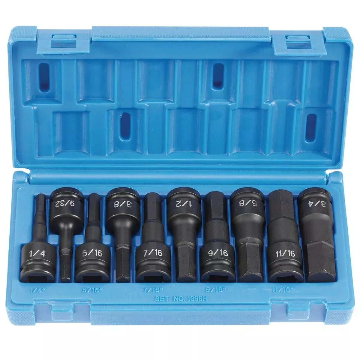 Grey Pneumatic 1398H 1/2″ Drive 10 Piece Hex Driver Set